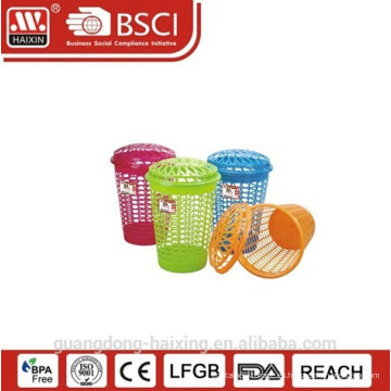 Popular y la buena calidad lavadero plástico basket(57L) lavandería la cesta con tapa